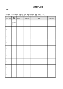 外贸业务员询盘整理模板（XLS4页）