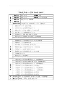 岗位说明书——国际业务部总经理