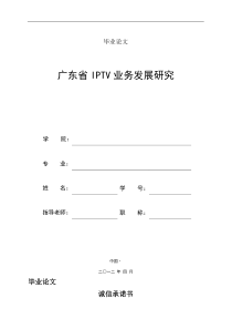 广东省IPTV业务发展研究