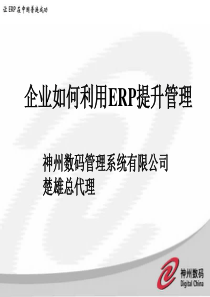 企业如何利用ERP提升管理（PPT ）