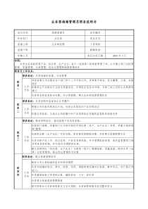 文职秘书类（行业通用）-业务部档案管理员职务说明书