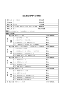 河北石油分公司业务副总经理岗位说明书