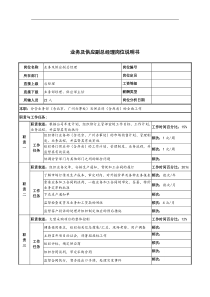 河北纪元光电公司业务及供应副总经理岗位说明书