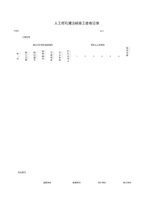 T0606_人工挖孔灌注桩施工验收记录