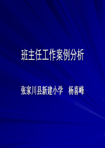 班主任工作案例分析