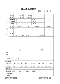 招聘面试表格