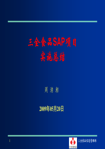 三全食品SAP项目实施总结