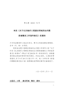 XXXX年关于扎实做好工程建设领域突出问题 排查整改工作的指导意见_