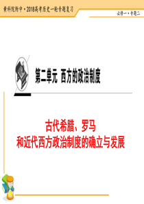 2018高三一轮复习必修一专题二西方的政治制度