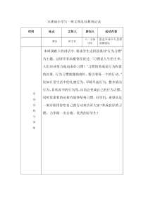 小学文明礼仪教育记录