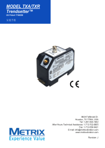 METRIX-TXA-TXR安装手册中文版