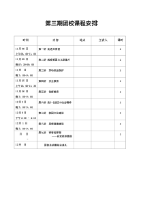 团员培训课程安排