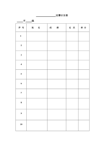 一分钟跳绳比赛计分表