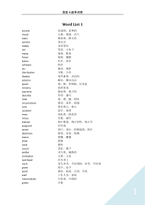 英语4级单词表CET4(PDF版)