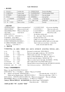 人教版七年级英语上册Unit4短语、句型、知识点总结