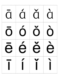 汉语拼音声母、韵母四声卡片1