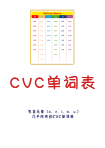 CVC单词表