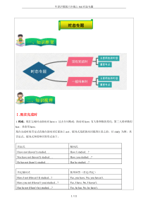 牛津沪教版六年级上6A时态专题