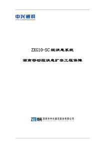 ZXG10-SC短消息系统湖南移动短消息扩容工程保障(1)