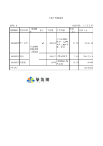 [河南]某市政工程工程量清单模板_xls