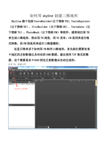 如何用skyline创建三维地形