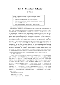 《化学工程与工艺专业英语》课文翻译(不全)