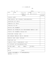 汽车美容店洗车检验单