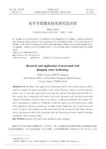 水平井找堵水技术研究及应用