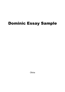 Dominic-Essays