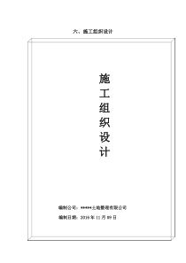 土地整治项目施工组织设计(最新、通用)