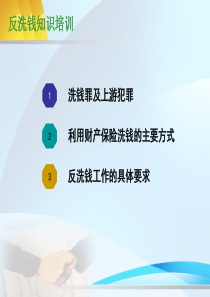 保险公司培训：销售系列员工反洗钱基础简介