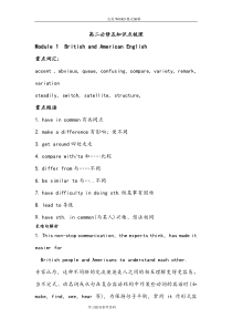 外研版英语高二年级必修五重要知识点梳理