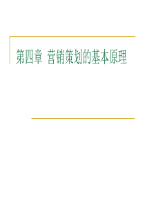 (4)营销策划的基本原理