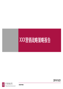 XXX营销战略策略报告(PPT 109)