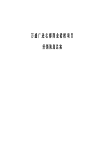 [营销策略]重庆万盛广进名都商业裙楼项目营销策划总案(doc 75页)