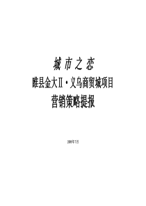 X年7月睢县金大Ⅱ义乌商贸城项目营销策略提报-34页