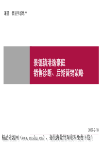 XX豪庭销售诊断后期营销策略（PPT69页）