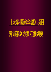 《大华·颐和华城》项目营销策划方案汇报纲要(PPT 43)