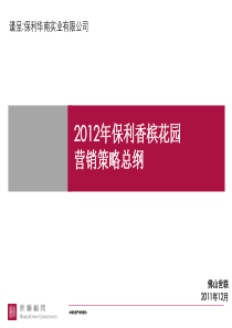 世联XXXX年佛山保利香槟花园营销策略总纲