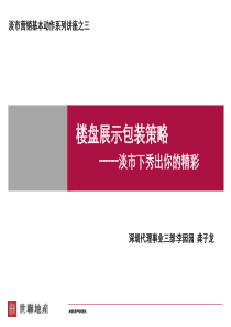 世联淡市营销讲座之楼盘展示包装策略cwb