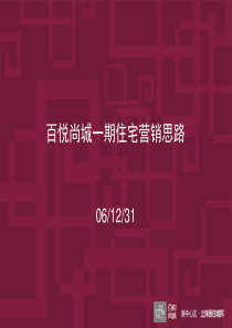 东莞百悦尚城住宅项目营销策划思路63PPT