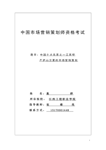 中国市场营销策划师资格考试