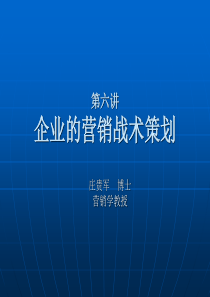 企业的营销战术策划