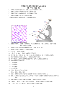 青岛版六年级下册科学(全册)知识点总结及试题