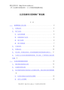 北京思源项目营销推广策划案（DOC51页）