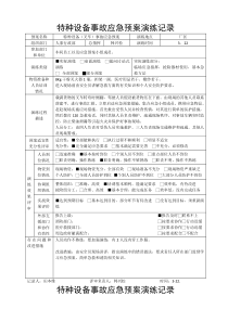 特种设备应急预案演练记录