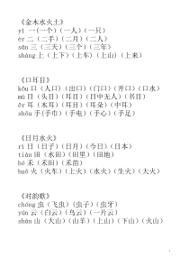 人教新版2017小学一年级语文生字表组词加拼音上册