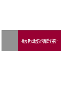 安阳市滑县德远新天地整体营销策划报告