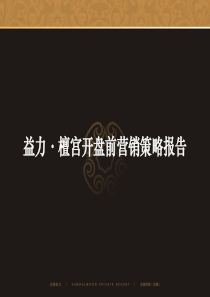 檀宫开盘前营销策略方案(汇报版)