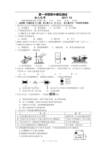 九年级上学期化学期中试卷及答案-(1)